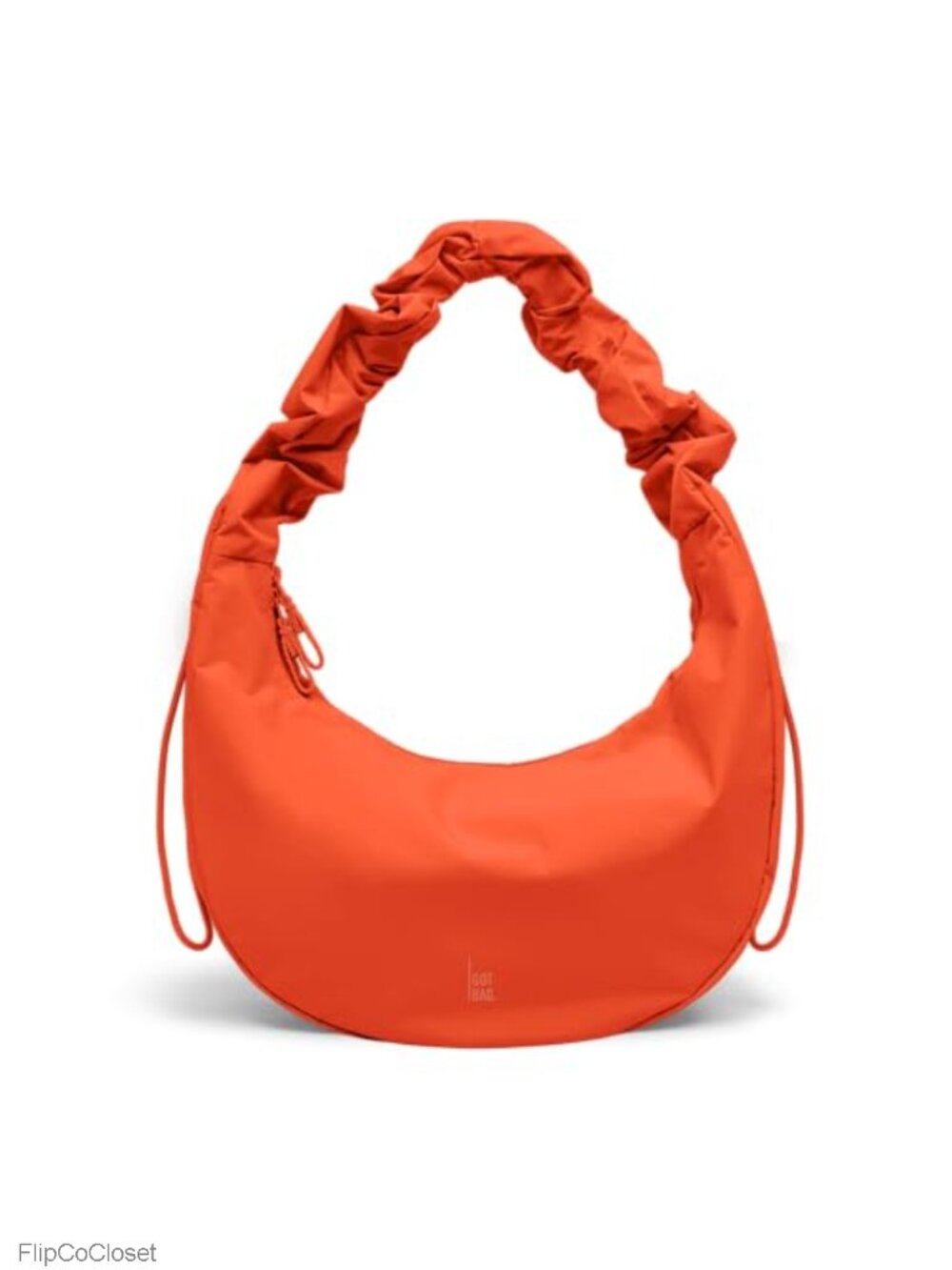 Crescent Shoulder Bag Recycled Nylon Adjustable Ruffle Strap 11L Hobo